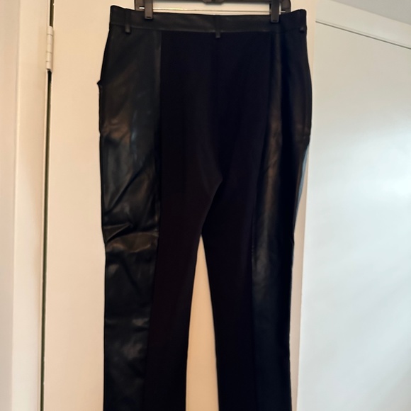 Steve Madden, NWT  high waist, size 14 vegan leather and fabric pants - Picture 6 of 11
